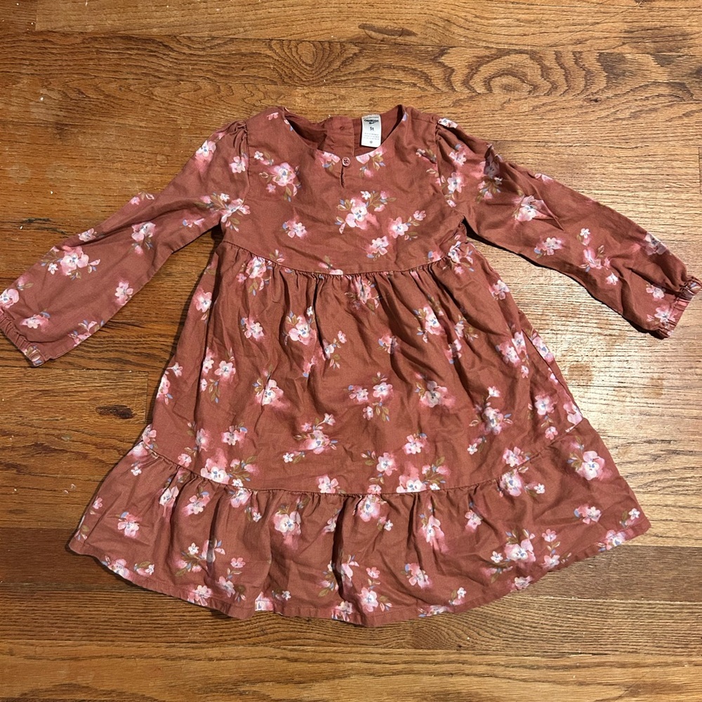 OshKosh B'gosh Pink Floral Long-Sleeve Dress